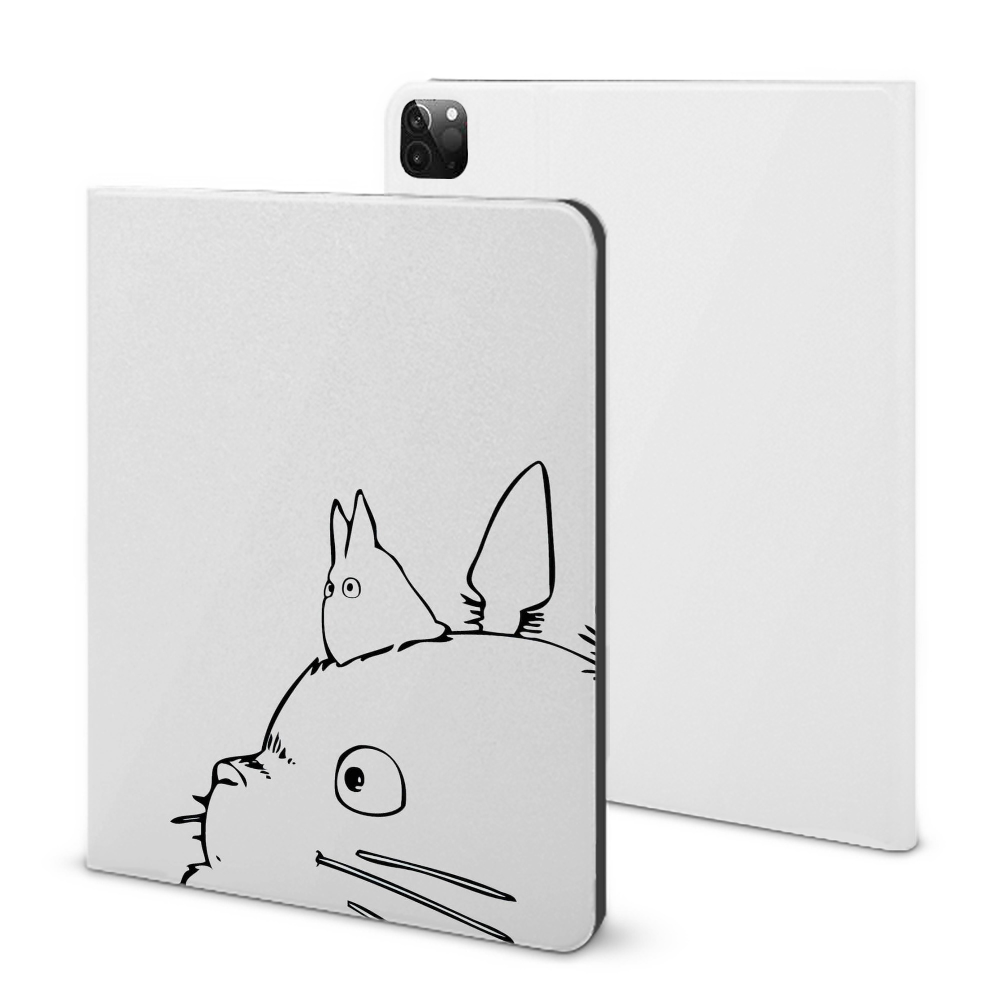 （画像用） となりのトトロ 草壁メイ 草壁サツキ My Neighbor Totoro Satsuki Kusakabe Mei Kusakabe IPadケース ペンホルダー付き ブックスタイルデザイン
